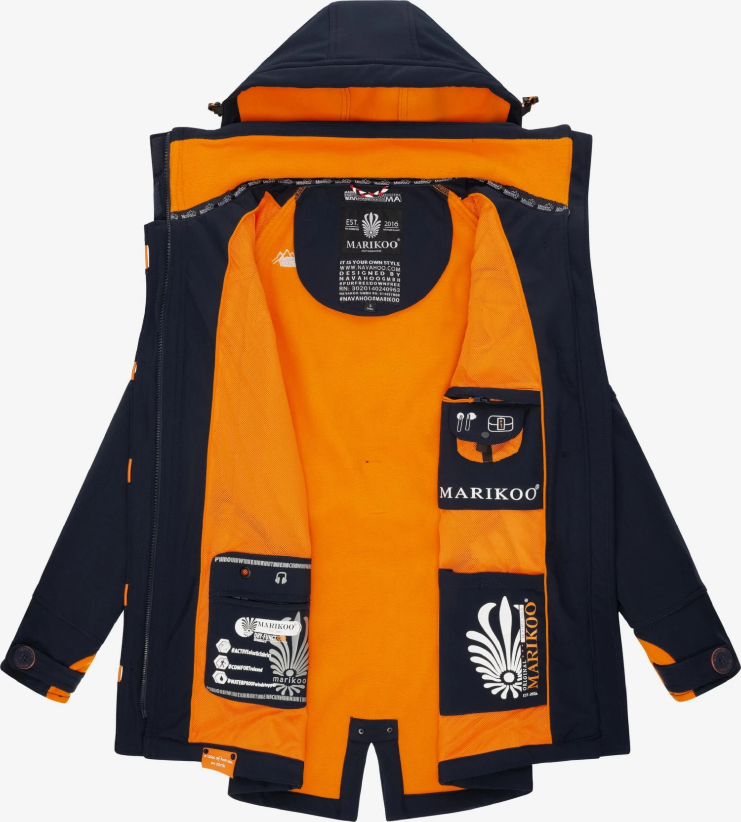 Marikoo Outdoor Jassen Functionele Jas Soulinaa Dames Navy 6 Marikoo Outdoor Jassen Functionele Jas Soulinaa Dames Navy - Afbeelding 6