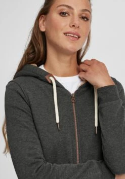 OXMO Sweatvesten Sweatvest Vicky Dames Grijs -Kledingverkoopwinkel 07101db5d61e34d02a3db52dc8d78223