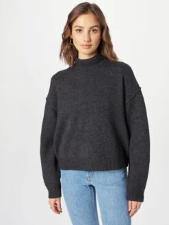 WEEKDAY Basic Truien Trui Norah Dames Donkergrijs -Kledingverkoopwinkel 0ed46950346e08eb15c55d727e109fc5