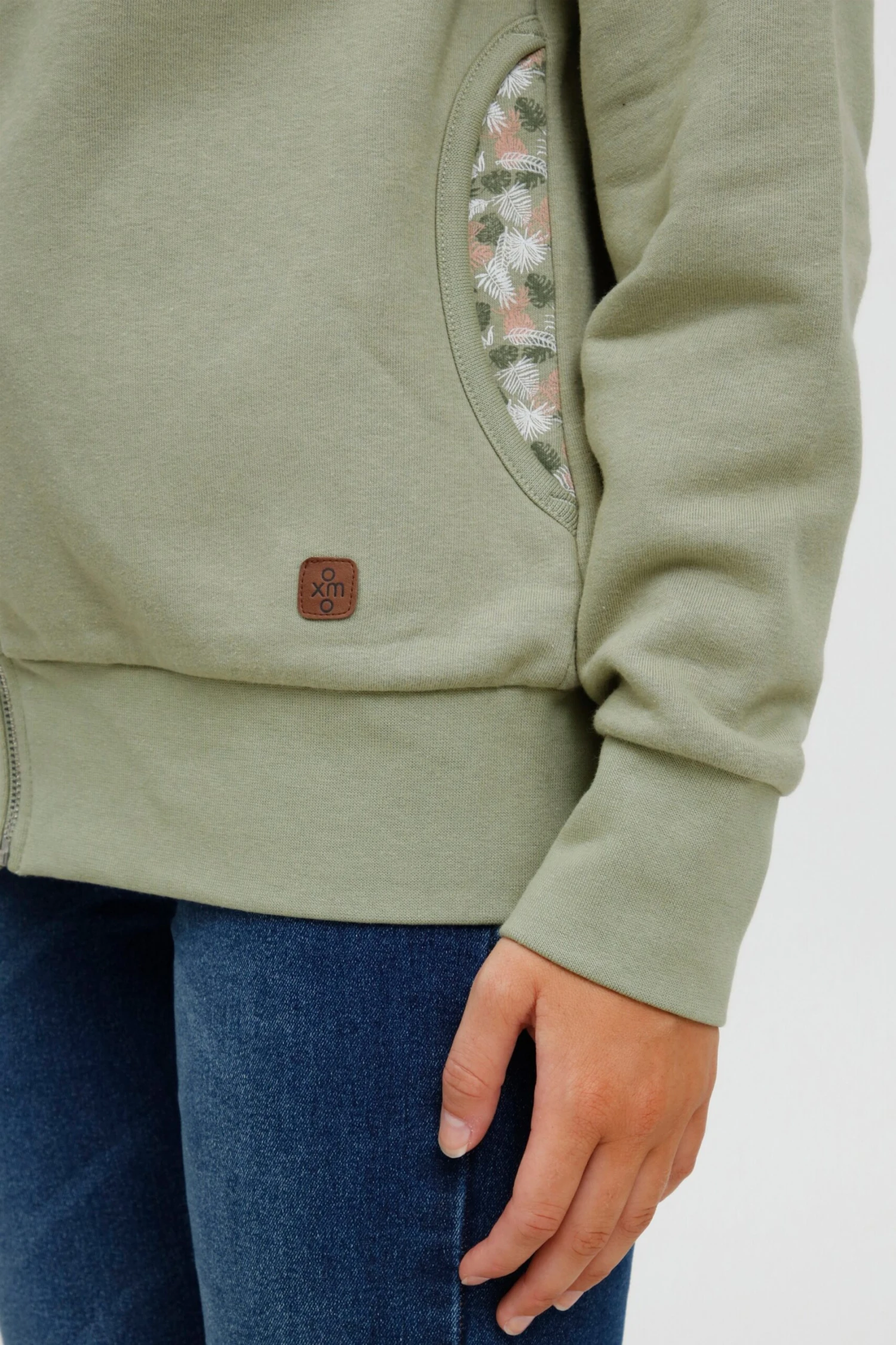 OXMO Sweatvesten Sweatvest ULLA Dames Groen 6 OXMO Sweatvesten Sweatvest ULLA Dames Groen - Afbeelding 6