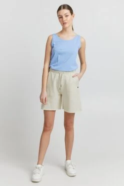 OXMO Shorts Wide Leg Broek Hope Dames Beige -Kledingverkoopwinkel 139e0ab65070f81f4db264f13210d98b