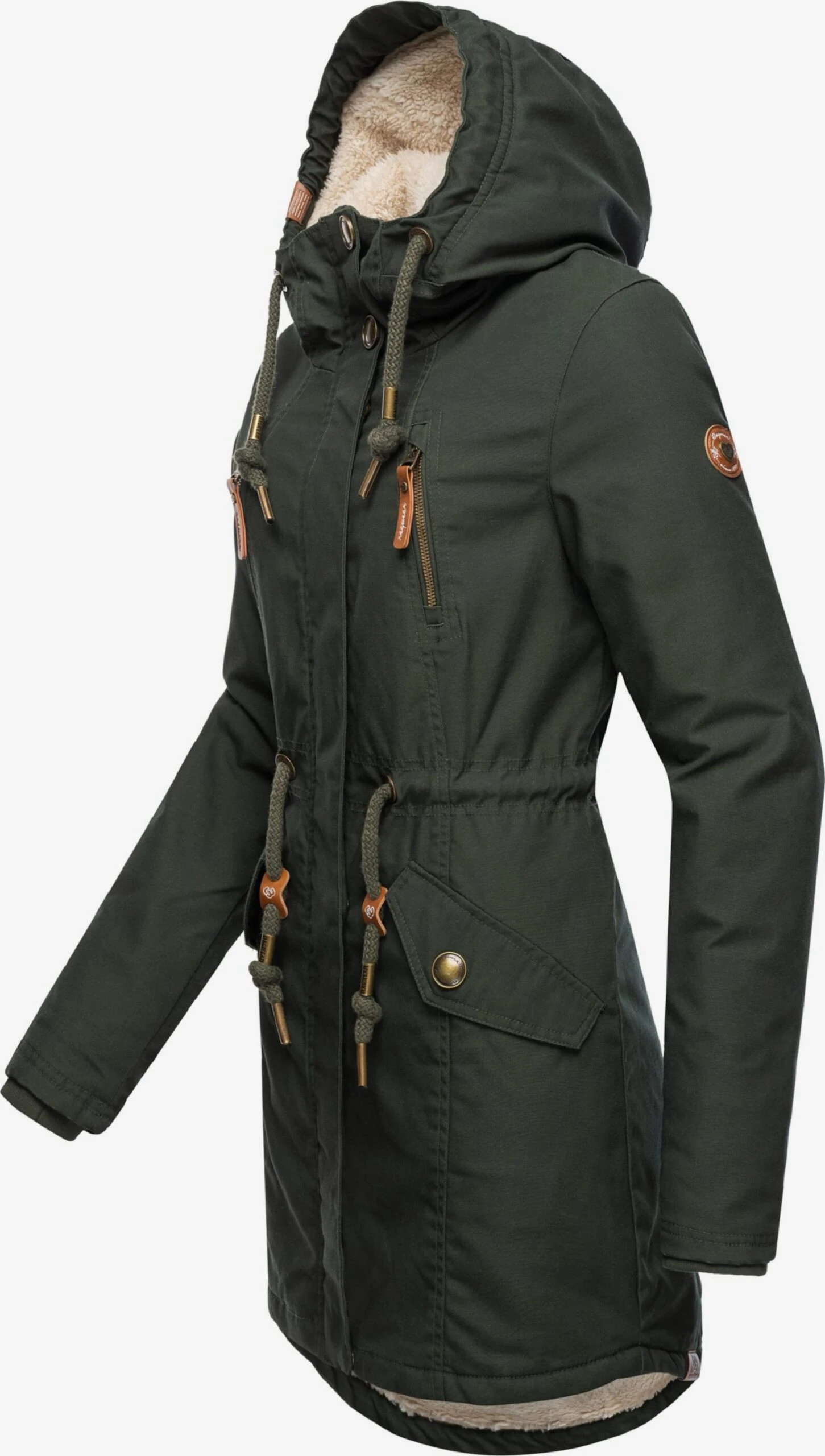 Ragwear Parkas Winterparka Elsie Dames Donkergroen 2 Ragwear Parkas Winterparka Elsie Dames Donkergroen - Afbeelding 2