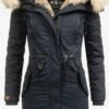 Navahoo Parkas Winterparka Bombii Dames Nachtblauw