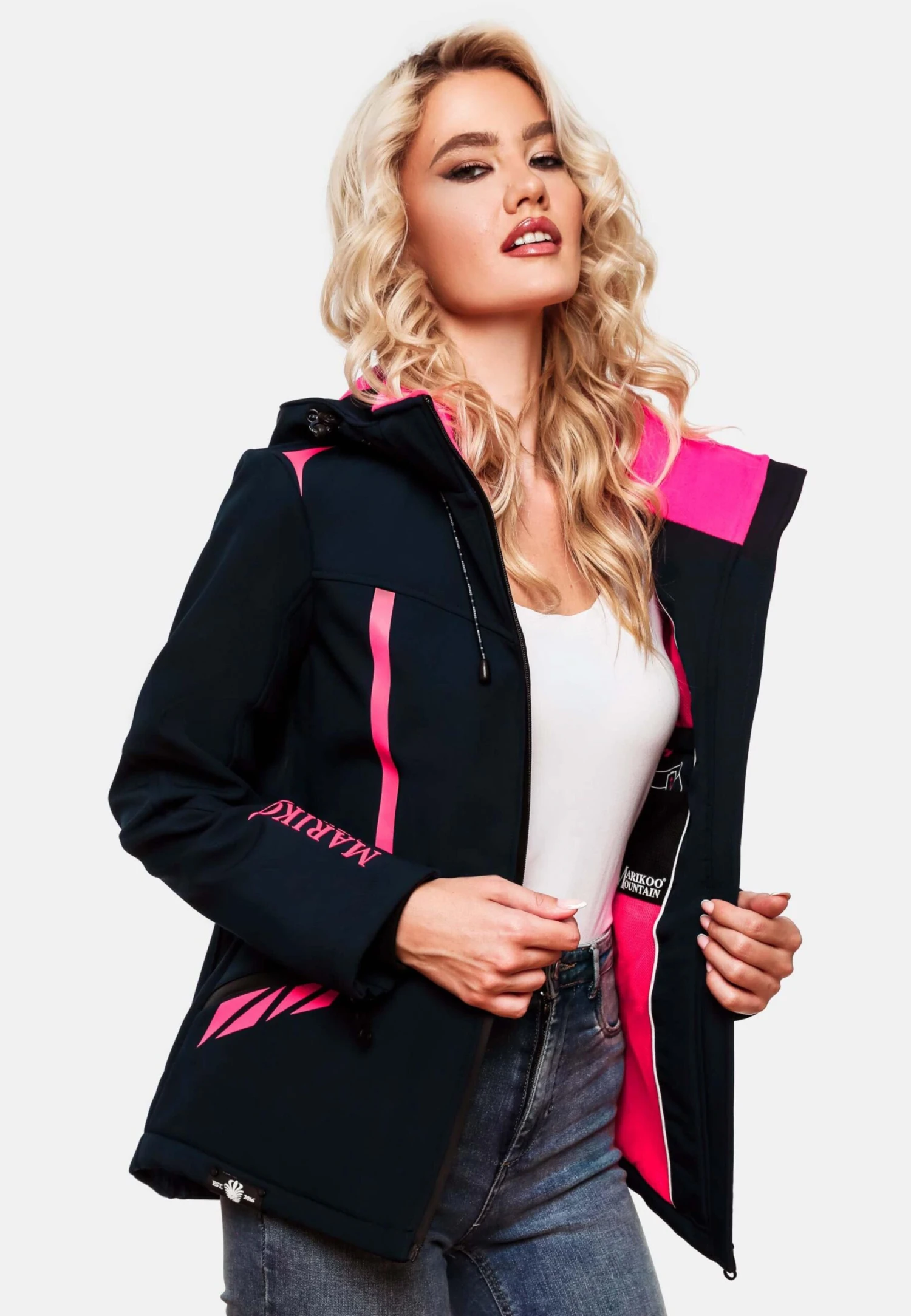 Marikoo Winterjassen Winterjas Dames Navy 6 Marikoo Winterjassen Winterjas Dames Navy - Afbeelding 6