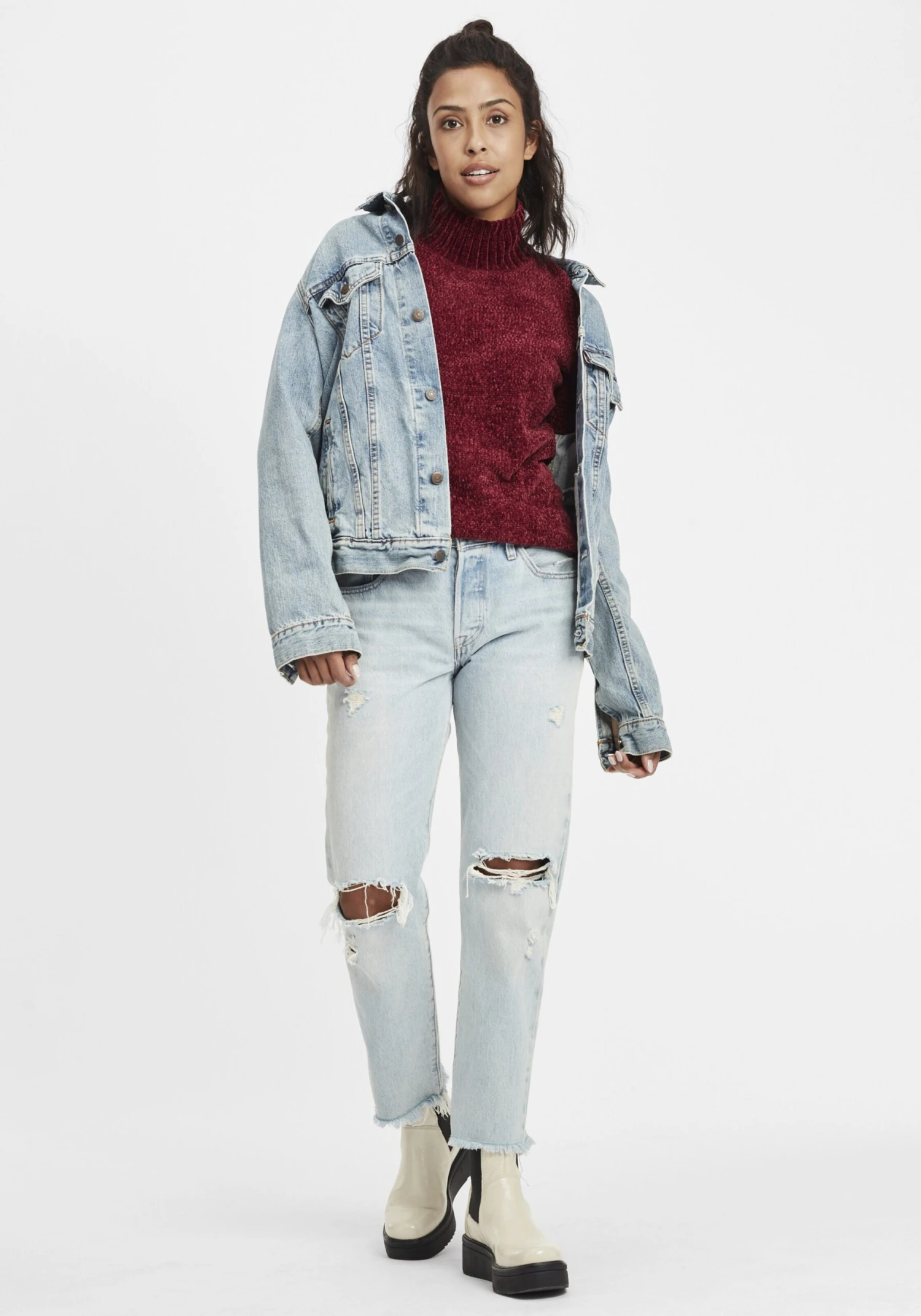 OXMO Fijngebreide Truien Trui Estella Dames Rood 3 OXMO Fijngebreide Truien Trui Estella Dames Rood - Afbeelding 3