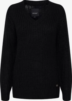 OXMO Basic Truien Trui Lavea Dames Zwart