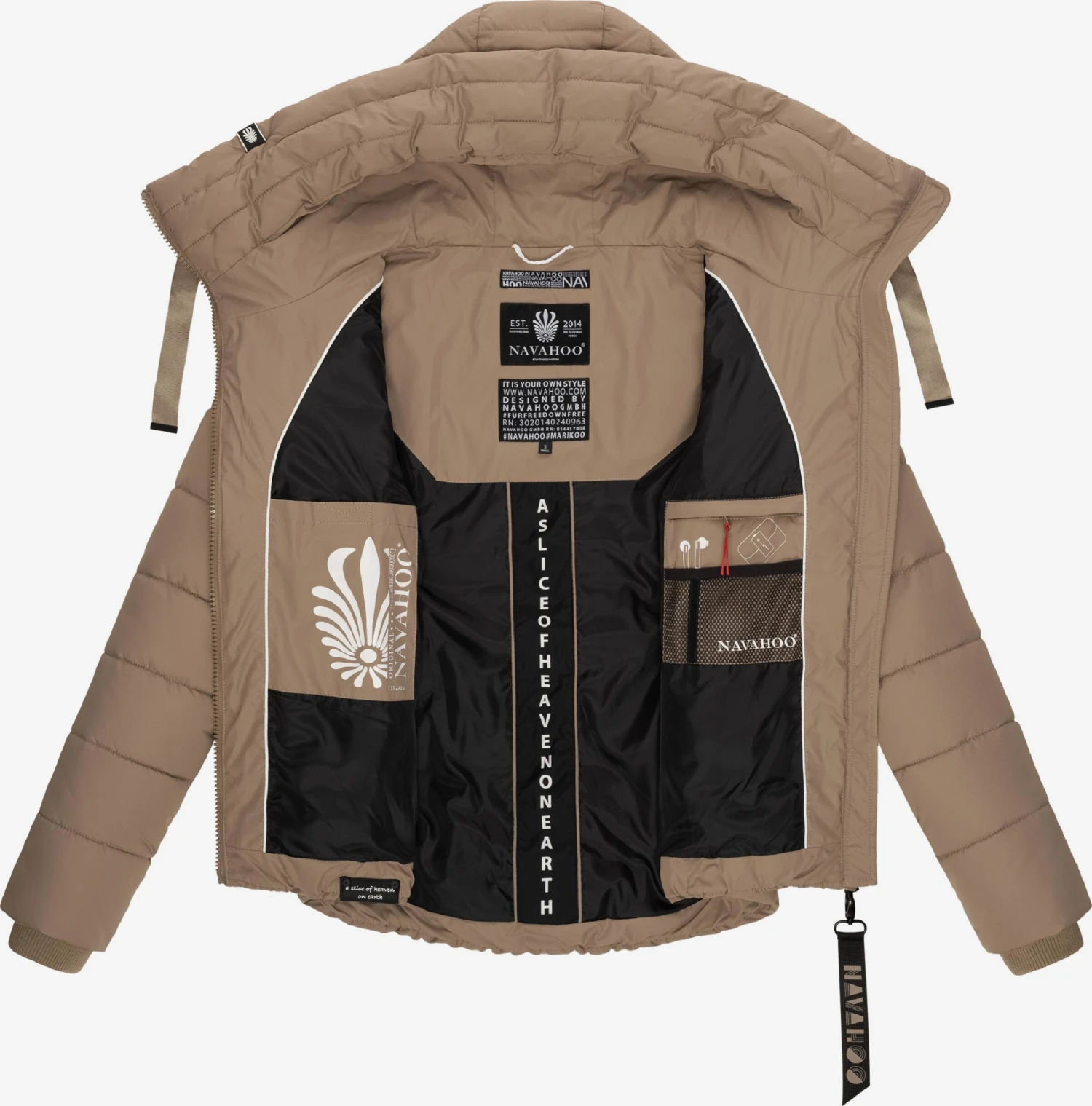 Navahoo Winterjassen Winterjas Dames Lichtbruin 5 Navahoo Winterjassen Winterjas Dames Lichtbruin - Afbeelding 5