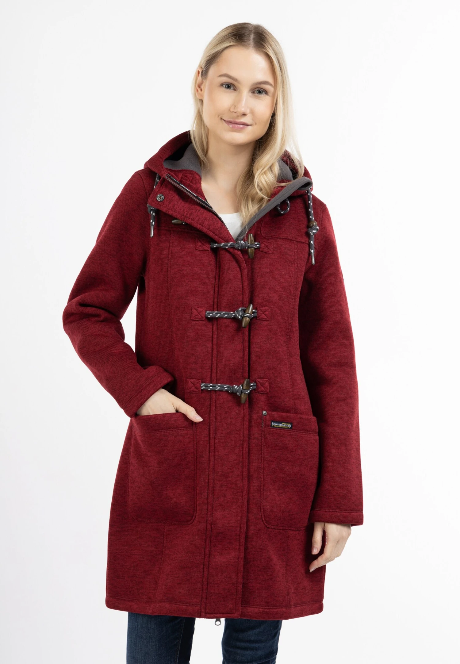 Schmuddelwedda Duffelcoats Tussenmantel Dames Merlot 2 Schmuddelwedda Duffelcoats Tussenmantel Dames Merlot - Afbeelding 2
