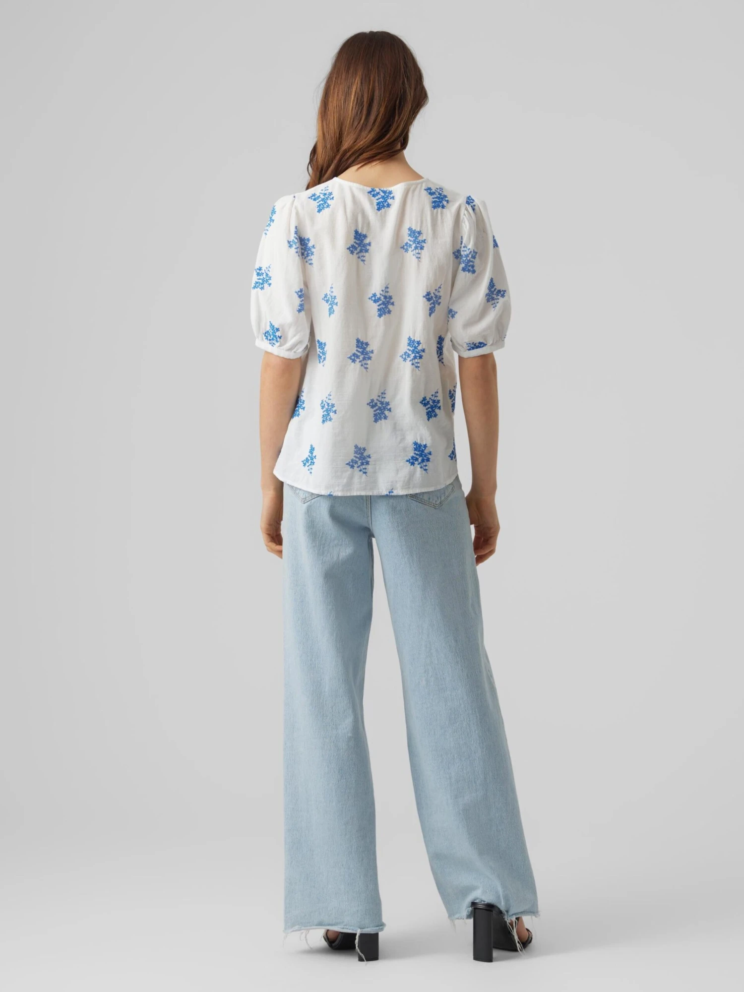 Vero Moda Blouses Met Korte Mouw Blouse Ursula Dames Wit 4 Vero Moda Blouses Met Korte Mouw Blouse Ursula Dames Wit - Afbeelding 4