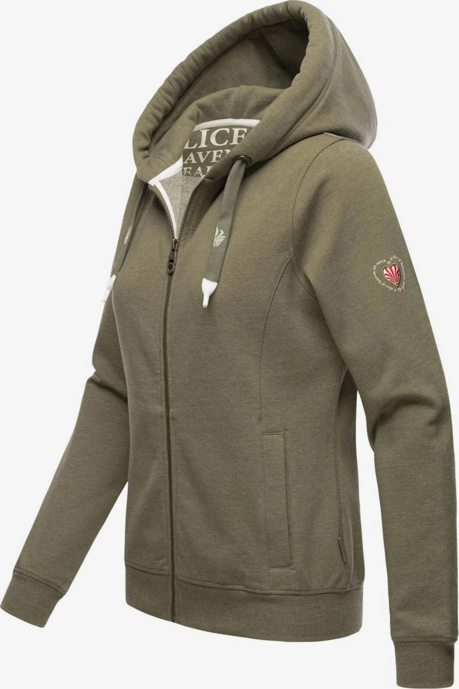 Navahoo Sweatvesten Sweatvest Engelshaar Dames Olijfgroen 3 Navahoo Sweatvesten Sweatvest Engelshaar Dames Olijfgroen - Afbeelding 3