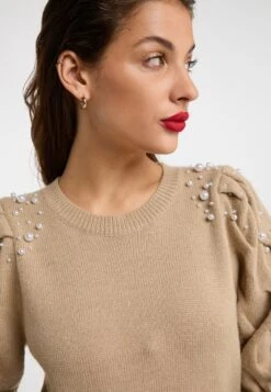 Faina Fijngebreide Truien Trui Dames Donkerbeige 9 Faina Fijngebreide Truien Trui Dames Donkerbeige -Kledingverkoopwinkel 364e6e288f9fb11047fdebe8885cd191