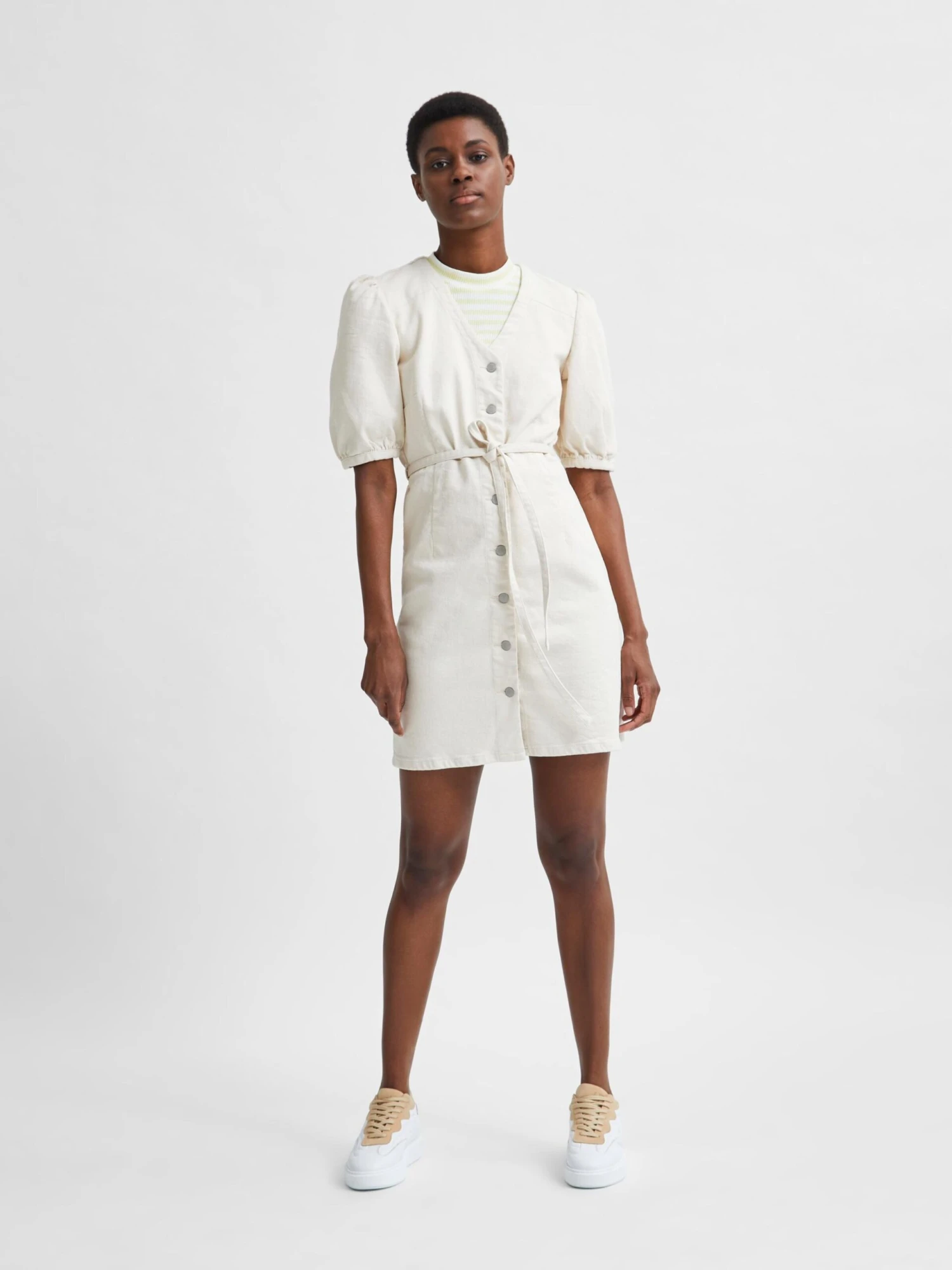 Selected Femme Blousejurken Blousejurk Sophia Dames Offwhite 3 Selected Femme Blousejurken Blousejurk Sophia Dames Offwhite - Afbeelding 3