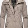 Marikoo Winterjassen Winterjas Bikoo Dames Lichtbeige