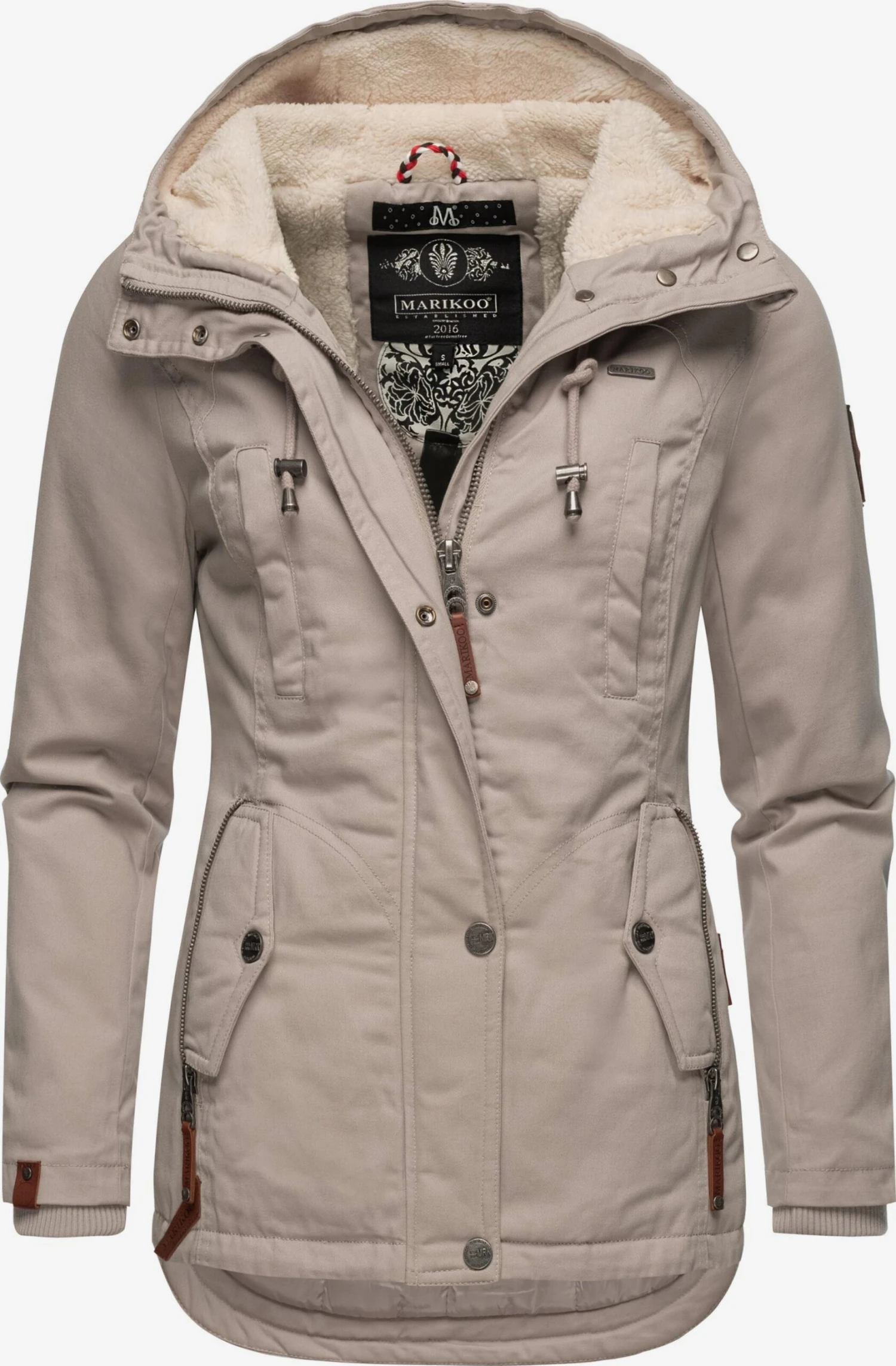 Marikoo Winterjassen Winterjas Bikoo Dames Lichtbeige 1 Marikoo Winterjassen Winterjas Bikoo Dames Lichtbeige