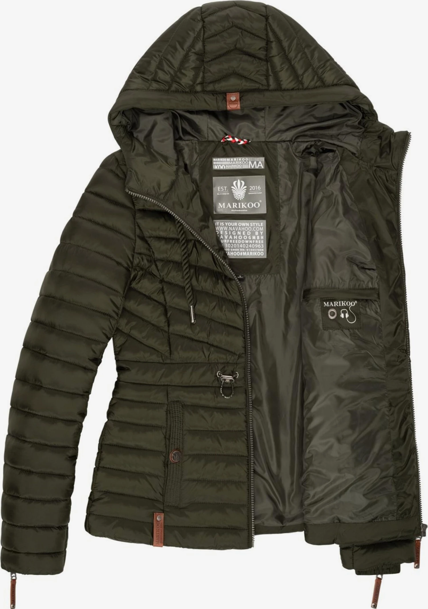 Marikoo Tussenjassen Tussenjas Aniyaa Dames Olijfgroen 5 Marikoo Tussenjassen Tussenjas Aniyaa Dames Olijfgroen - Afbeelding 5