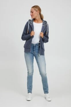 OXMO Sweatvesten Sweatvest ULLA Dames Donkerblauw 8 OXMO Sweatvesten Sweatvest ULLA Dames Donkerblauw -Kledingverkoopwinkel 4762bee6a744ceeb908350a6ed7c6b8a