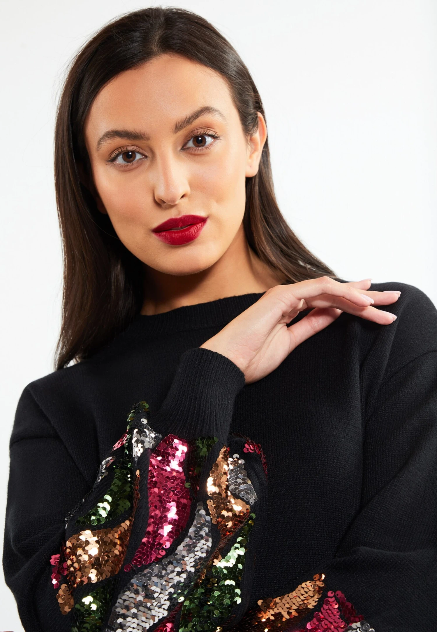 Faina Fijngebreide Truien Trui Caneva Dames Zwart 5 Faina Fijngebreide Truien Trui Caneva Dames Zwart - Afbeelding 5