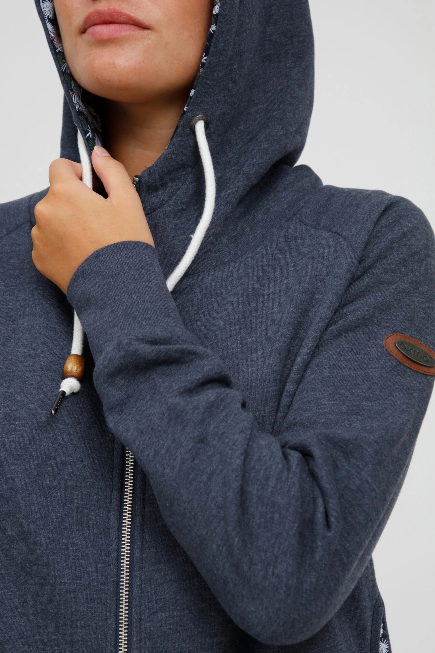 OXMO Sweatvesten Sweatvest ULLA Dames Donkerblauw 5 OXMO Sweatvesten Sweatvest ULLA Dames Donkerblauw - Afbeelding 5