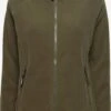 OXMO Outdoor Jassen Fleece Jas FINJA Dames Donkergroen