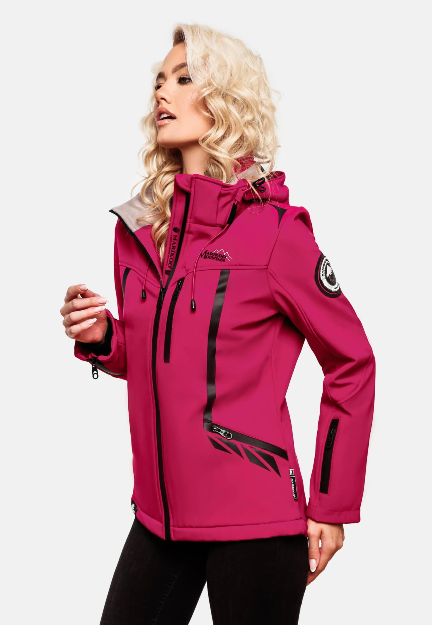 Marikoo Winterjassen Winterjas Dames Rood 7 Marikoo Winterjassen Winterjas Dames Rood - Afbeelding 7