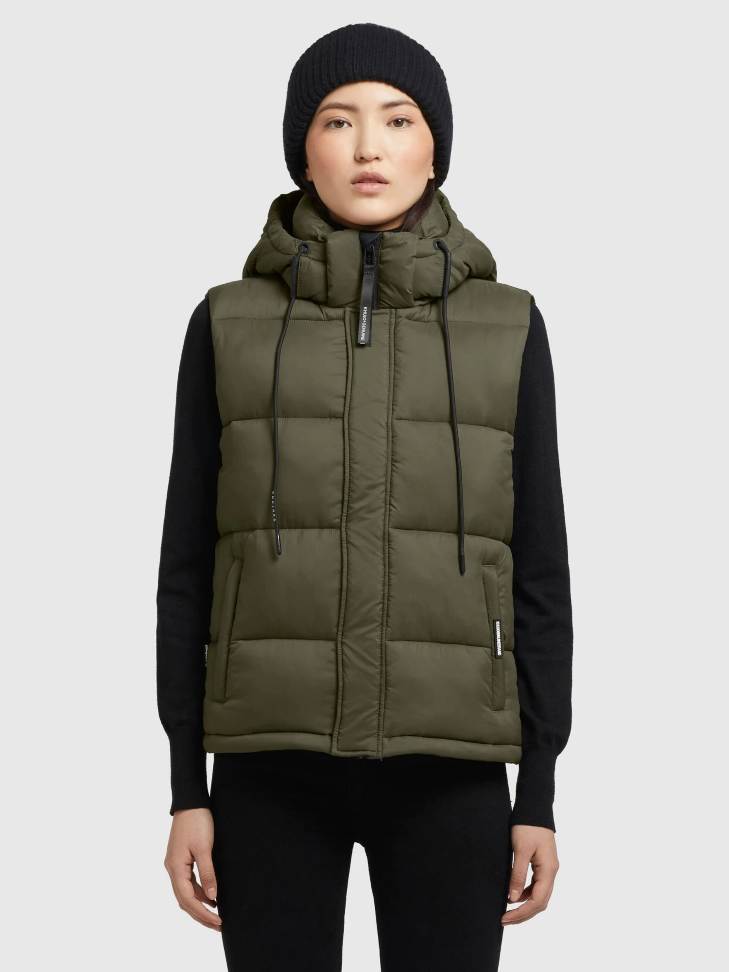 Khujo Bodywarmers Bodywarmer Eden Dames Kaki 2 Khujo Bodywarmers Bodywarmer Eden Dames Kaki - Afbeelding 2