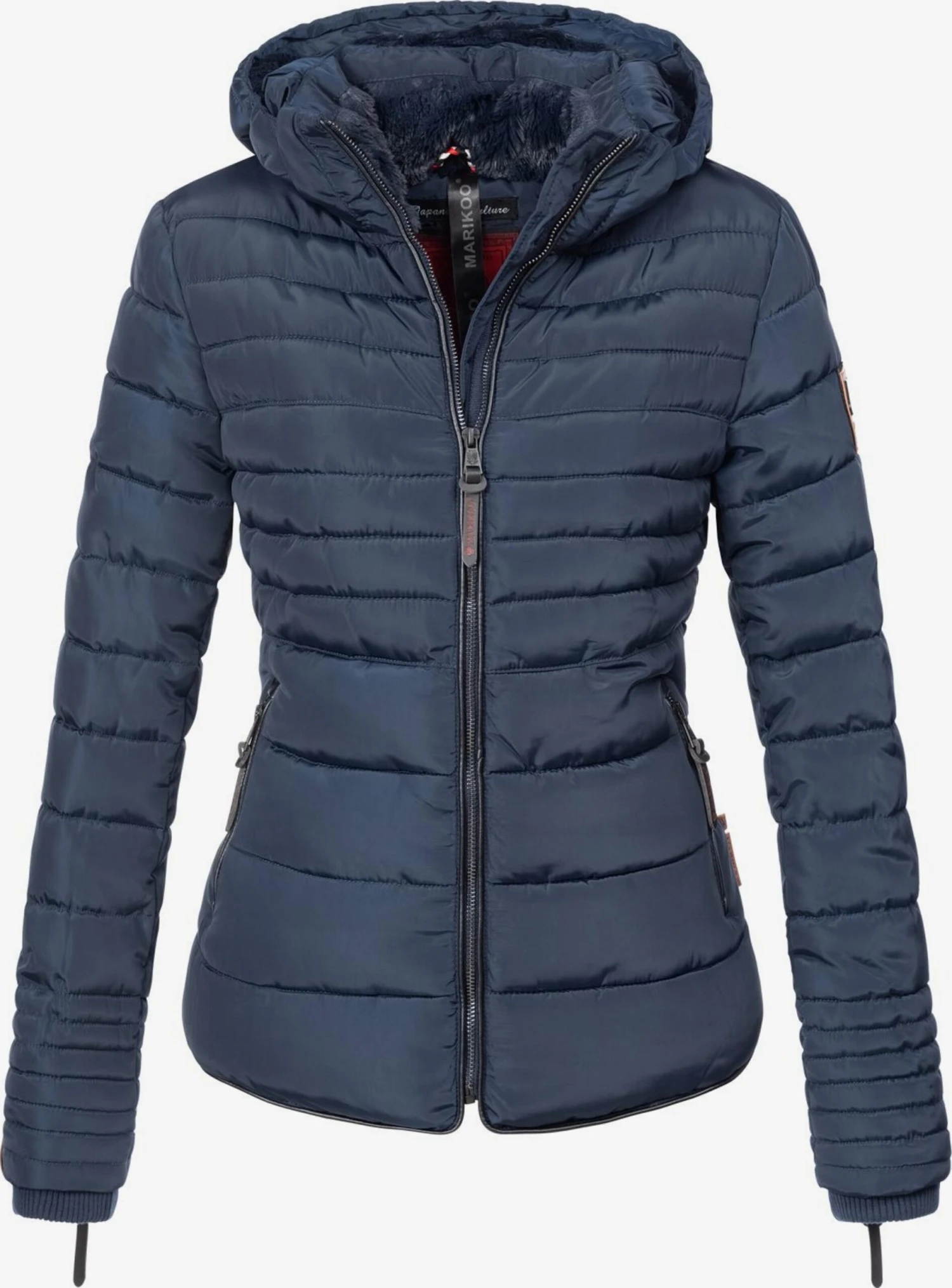 Marikoo Winterjassen Winterjas Amber Dames Navy 1 Marikoo Winterjassen Winterjas Amber Dames Navy