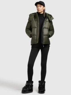 Khujo Winterjassen Winterjas Valona Dames Donkergroen -Kledingverkoopwinkel 633ff81d13e124c20a685fb6f63902ba