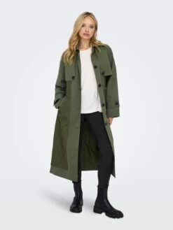 ONLY Trenchcoats Tussenmantel Dames Groen -Kledingverkoopwinkel 6f61cee0807c9a15640fcac9fc5b3876