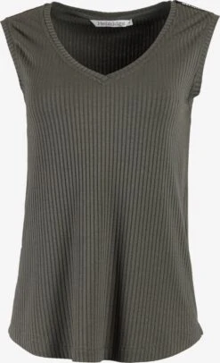 HELMIDGE Mouwloze Shirts Top Dames Groen
