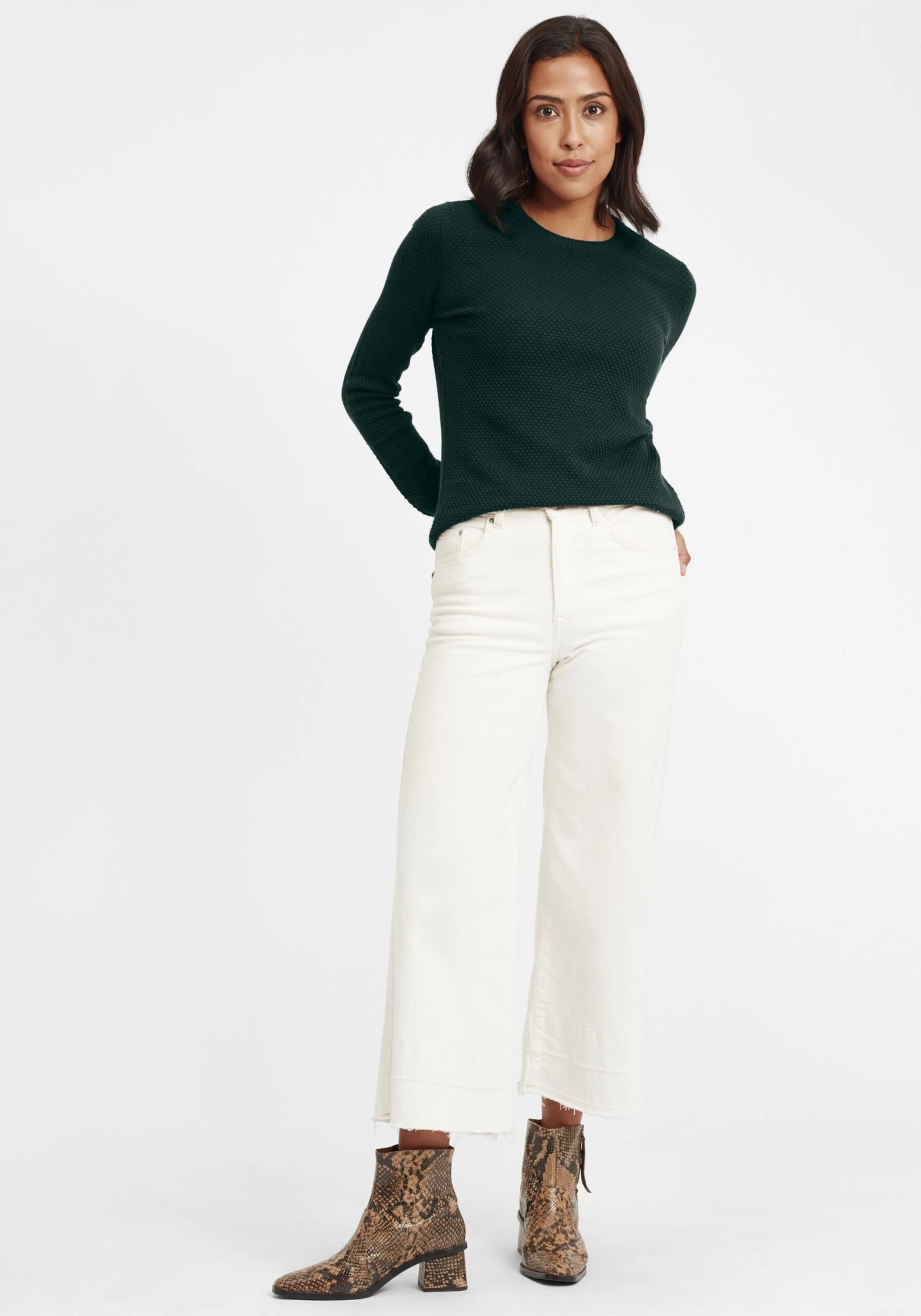 OXMO Fijngebreide Truien Trui Sarah Dames Spar 3 OXMO Fijngebreide Truien Trui Sarah Dames Spar - Afbeelding 3