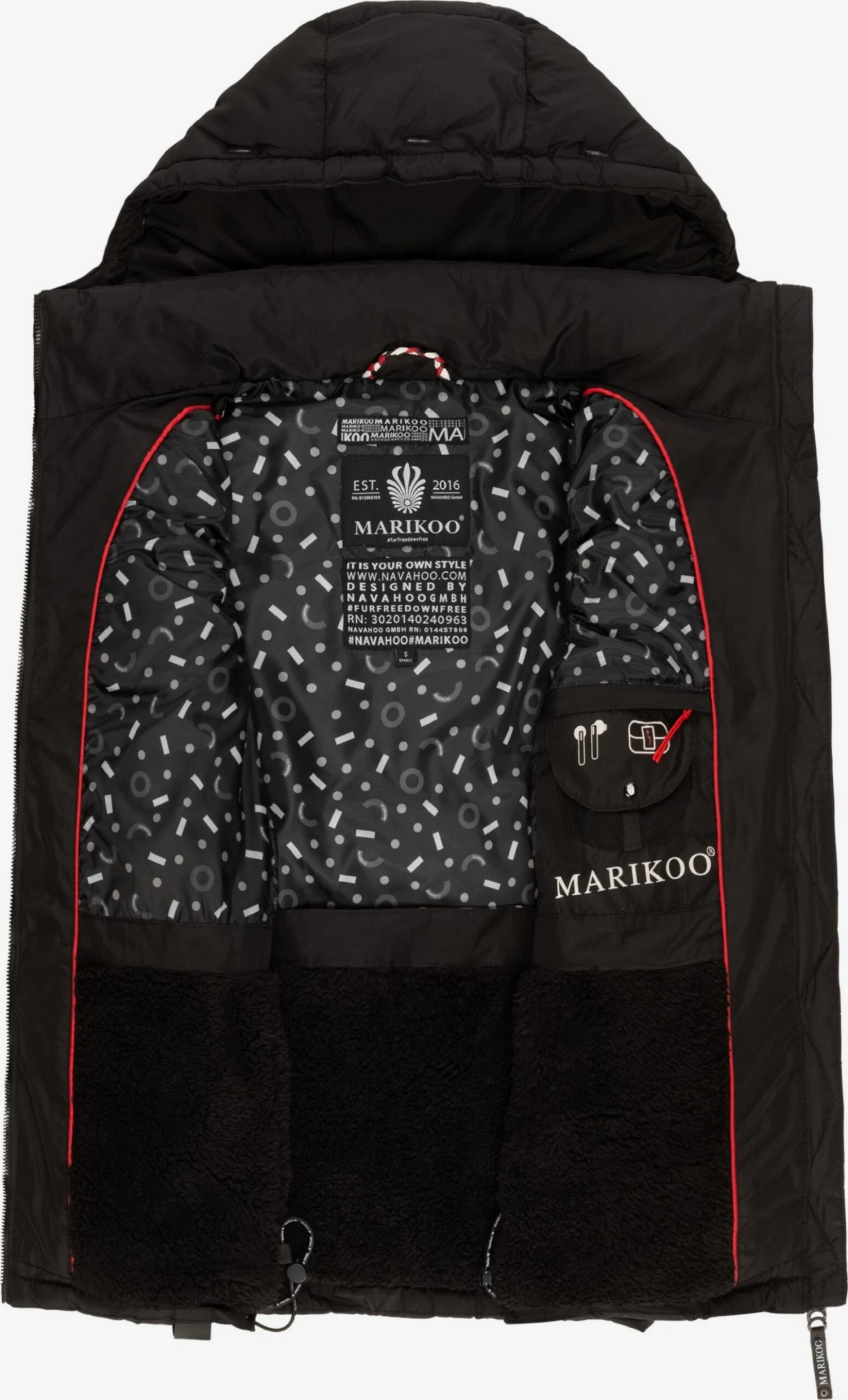 Marikoo Bodywarmers Bodywarmer Eisflöckchen Dames Zwart 5 Marikoo Bodywarmers Bodywarmer Eisflöckchen Dames Zwart - Afbeelding 5