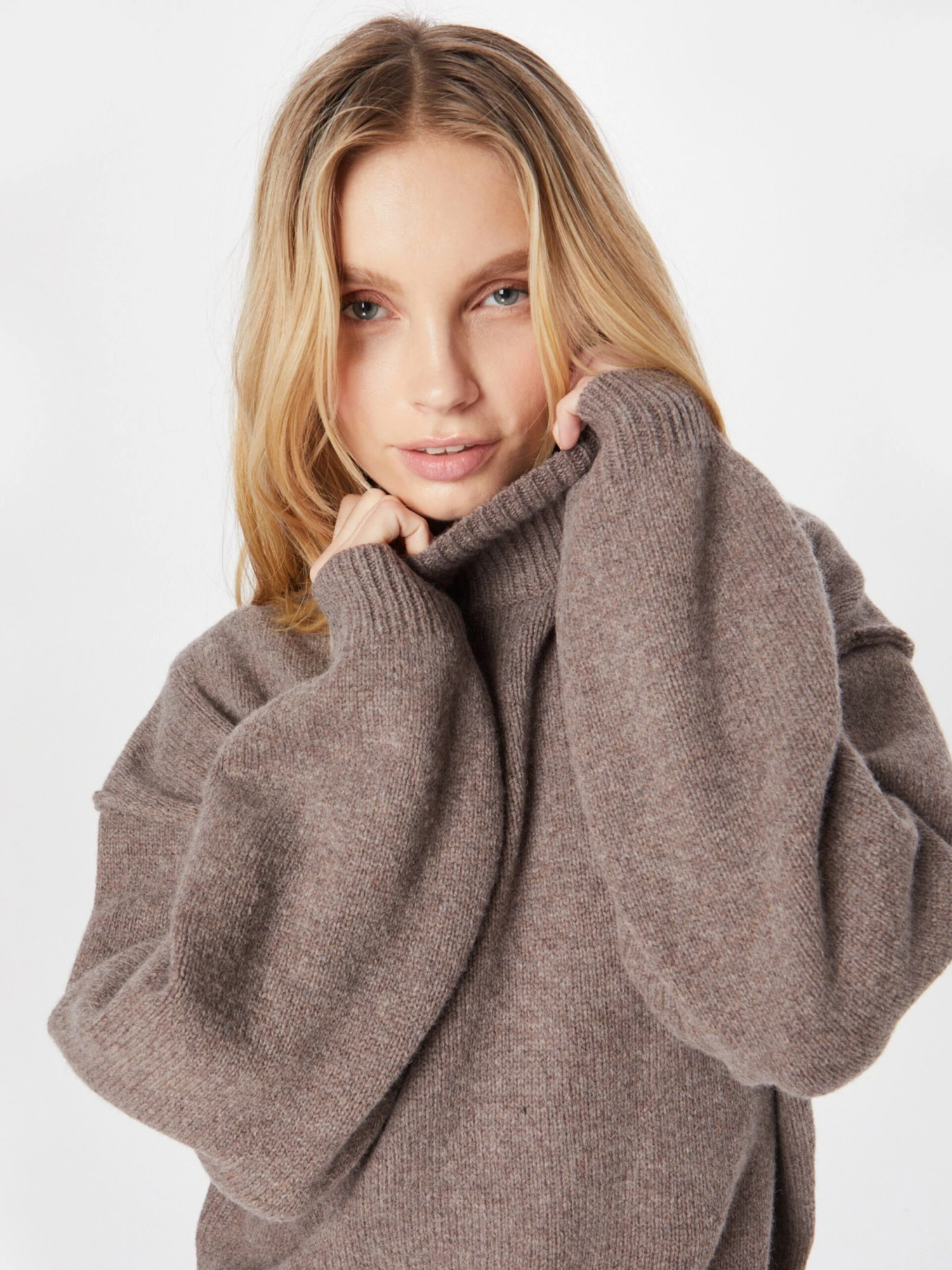 WEEKDAY Fijngebreide Truien Trui Norah Dames Bruin 2 WEEKDAY Fijngebreide Truien Trui Norah Dames Bruin - Afbeelding 2