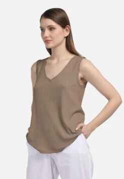 HELMIDGE Mouwloze Shirts Top Dames Beige -Kledingverkoopwinkel 820140c73afda217c1ee0764b2e14dfa