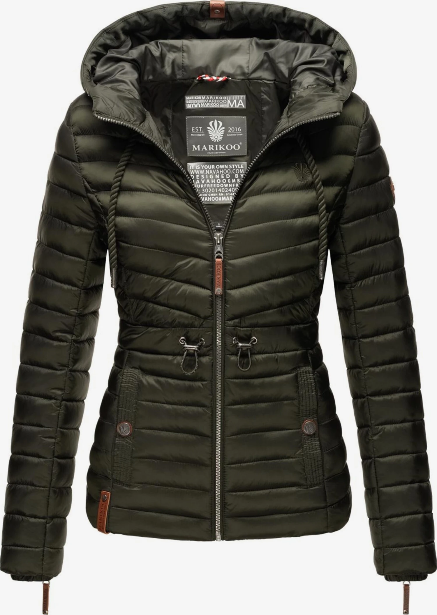 Marikoo Tussenjassen Tussenjas Aniyaa Dames Olijfgroen 2 Marikoo Tussenjassen Tussenjas Aniyaa Dames Olijfgroen - Afbeelding 2