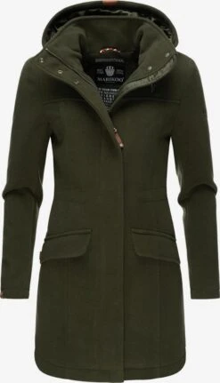 Marikoo Wintermantels Wintermantel Dames Donkergroen