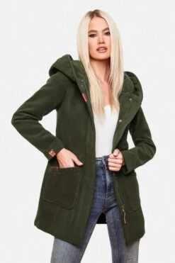 Marikoo Wintermantels Wintermantel Maikoo Dames Kaki -Kledingverkoopwinkel 8b8d57744b63c8a1a6d625112c8de487