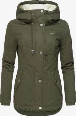 Marikoo Winterjassen Winterjas Bikoo Dames Kaki