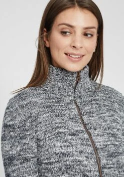 OXMO Vesten Gebreid Vest Dames Blauw / Grijs -Kledingverkoopwinkel 99dbeaaba7aba2e698f03c5aaf0f764f