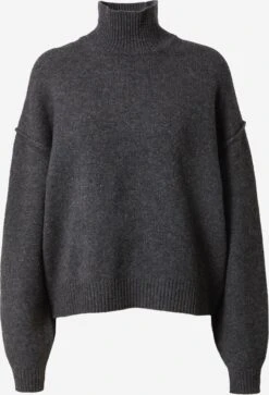 WEEKDAY Basic Truien Trui Norah Dames Donkergrijs