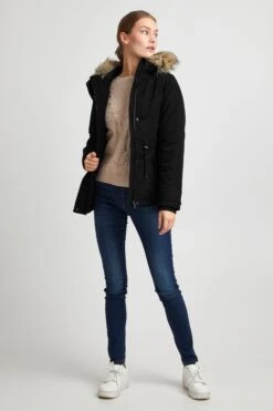 OXMO Winterjassen Winterjas LONA Dames Zwart -Kledingverkoopwinkel abe7e6f8a0f9621f657e420324795a29