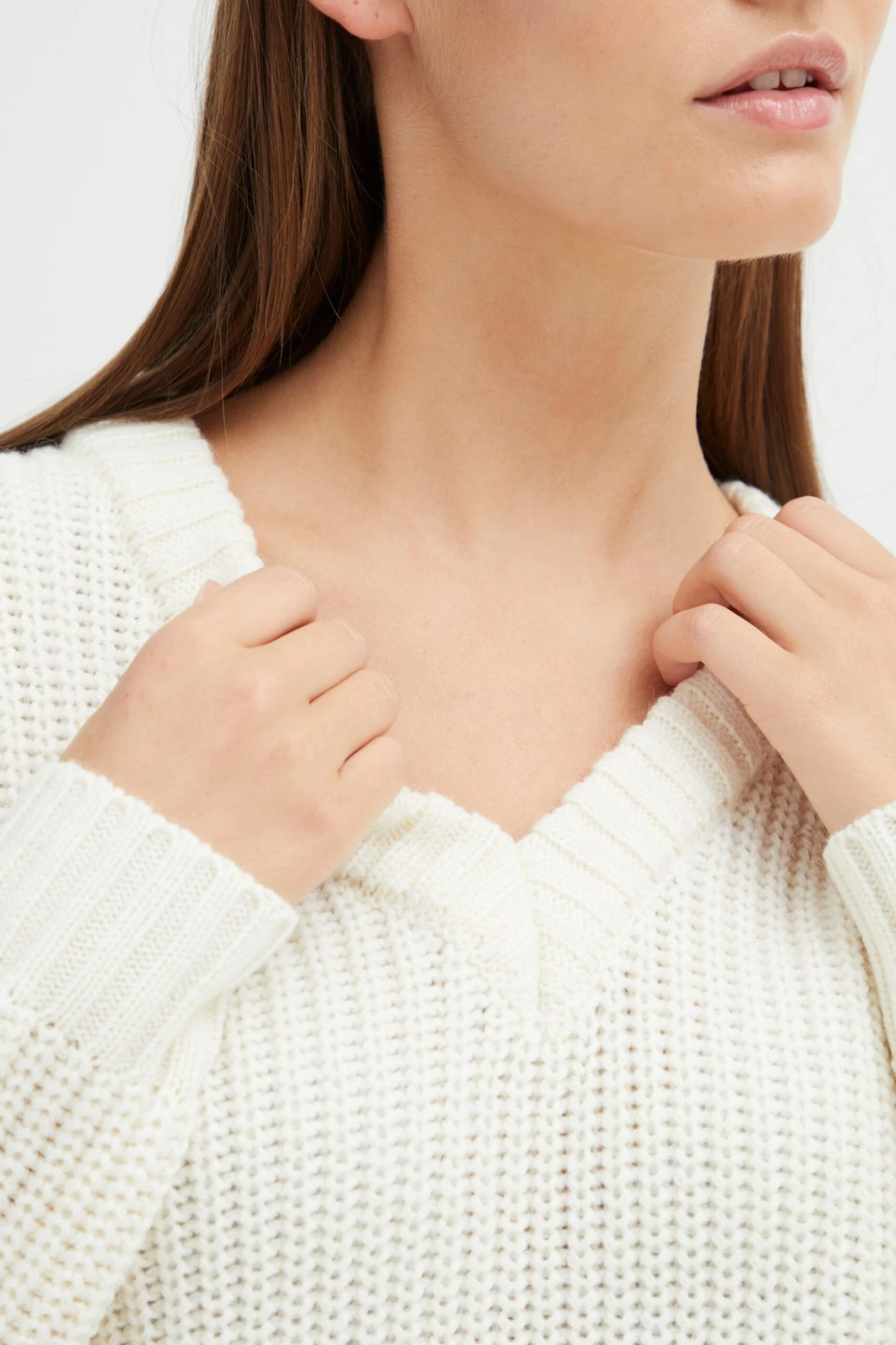 OXMO Basic Truien Trui Dames Wit 6 OXMO Basic Truien Trui Dames Wit - Afbeelding 6