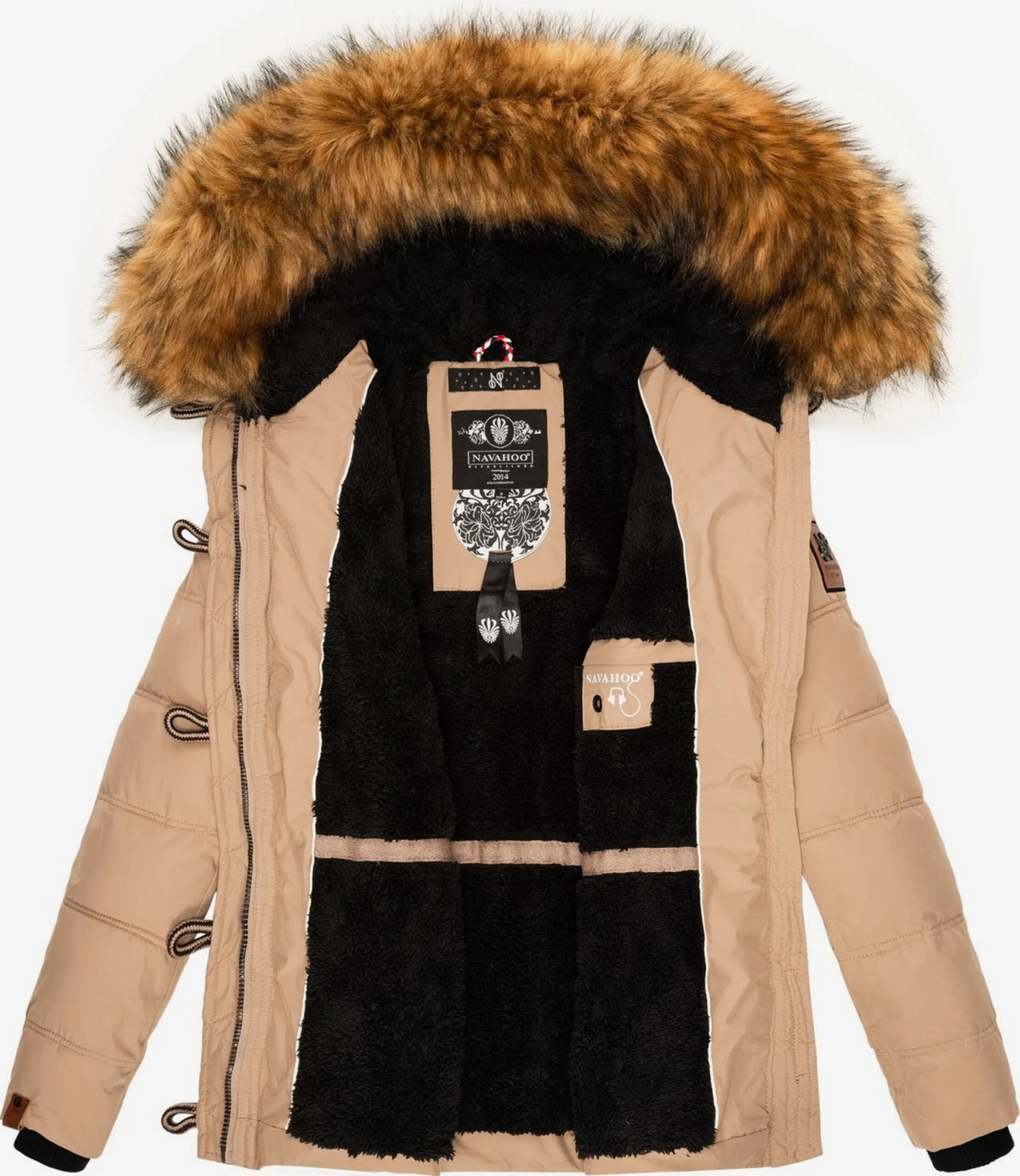 Navahoo Winterjassen Winterjas Zoja Dames Taupe 5 Navahoo Winterjassen Winterjas Zoja Dames Taupe - Afbeelding 5