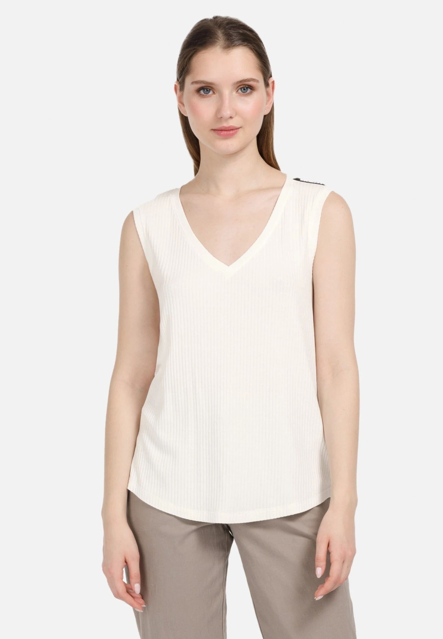 HELMIDGE Mouwloze Shirts Top Dames Wit 3 HELMIDGE Mouwloze Shirts Top Dames Wit - Afbeelding 3