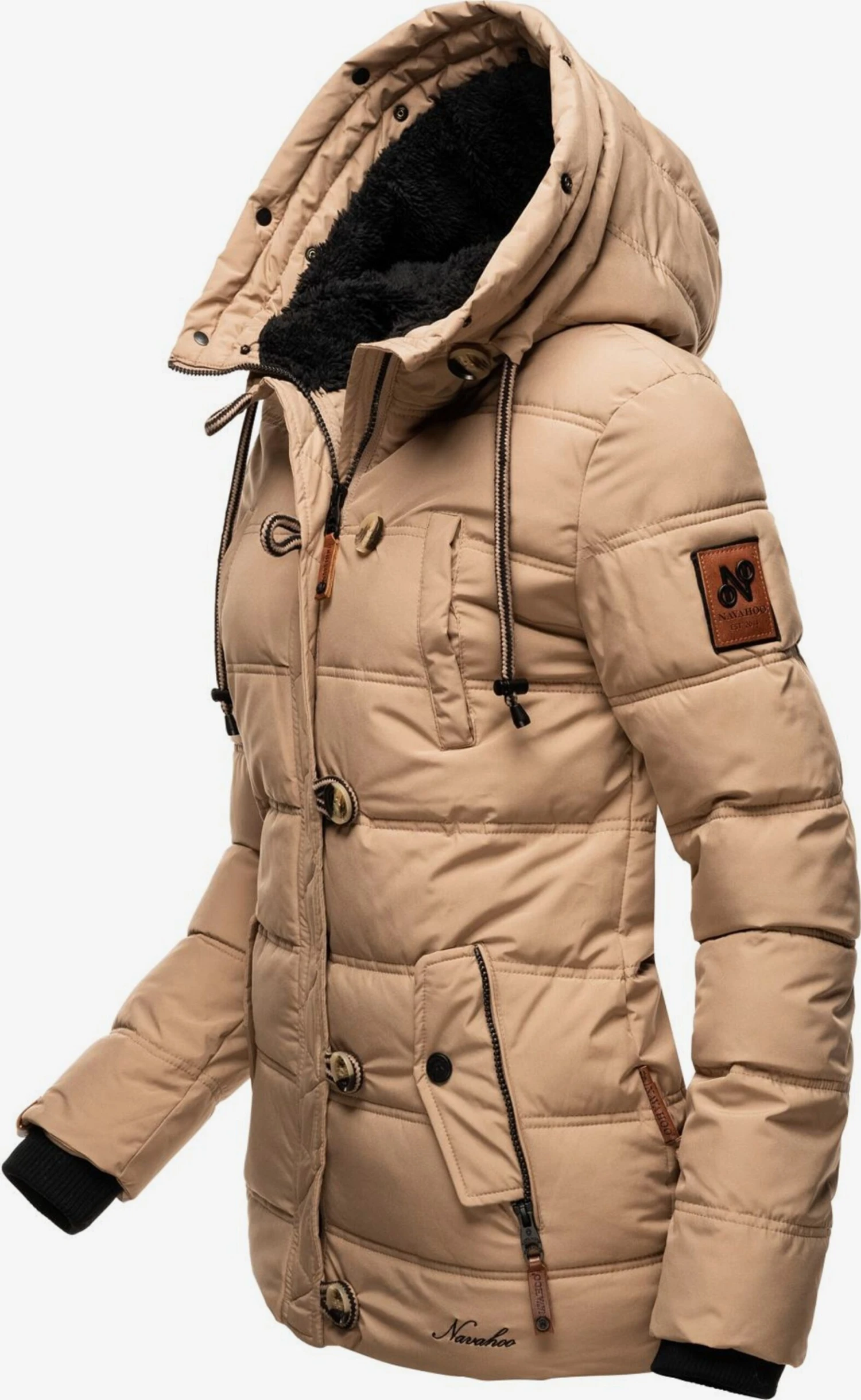 Navahoo Winterjassen Winterjas Zoja Dames Taupe 4 Navahoo Winterjassen Winterjas Zoja Dames Taupe - Afbeelding 4