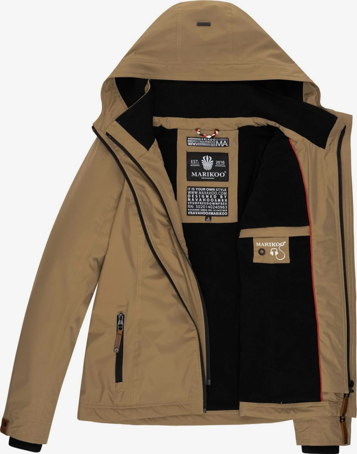 Marikoo Outdoor Jassen Functionele Jas Erdbeere Dames Bruin 4 Marikoo Outdoor Jassen Functionele Jas Erdbeere Dames Bruin - Afbeelding 4