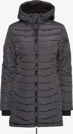 OXMO Winterjassen Winterjas NELLY Dames Zwart