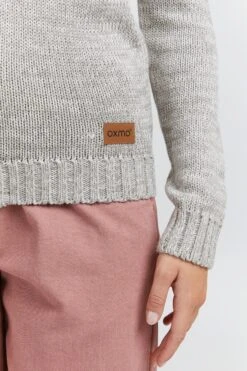 OXMO Vesten Gebreid Vest Phenix Dames Lichtgrijs -Kledingverkoopwinkel c3569f967d99789c2c1cf3111e035946