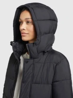 Khujo Wintermantels Wintermantel Corinna Dames Zwart -Kledingverkoopwinkel c434bfd24ed07f38f76559840d1c6682