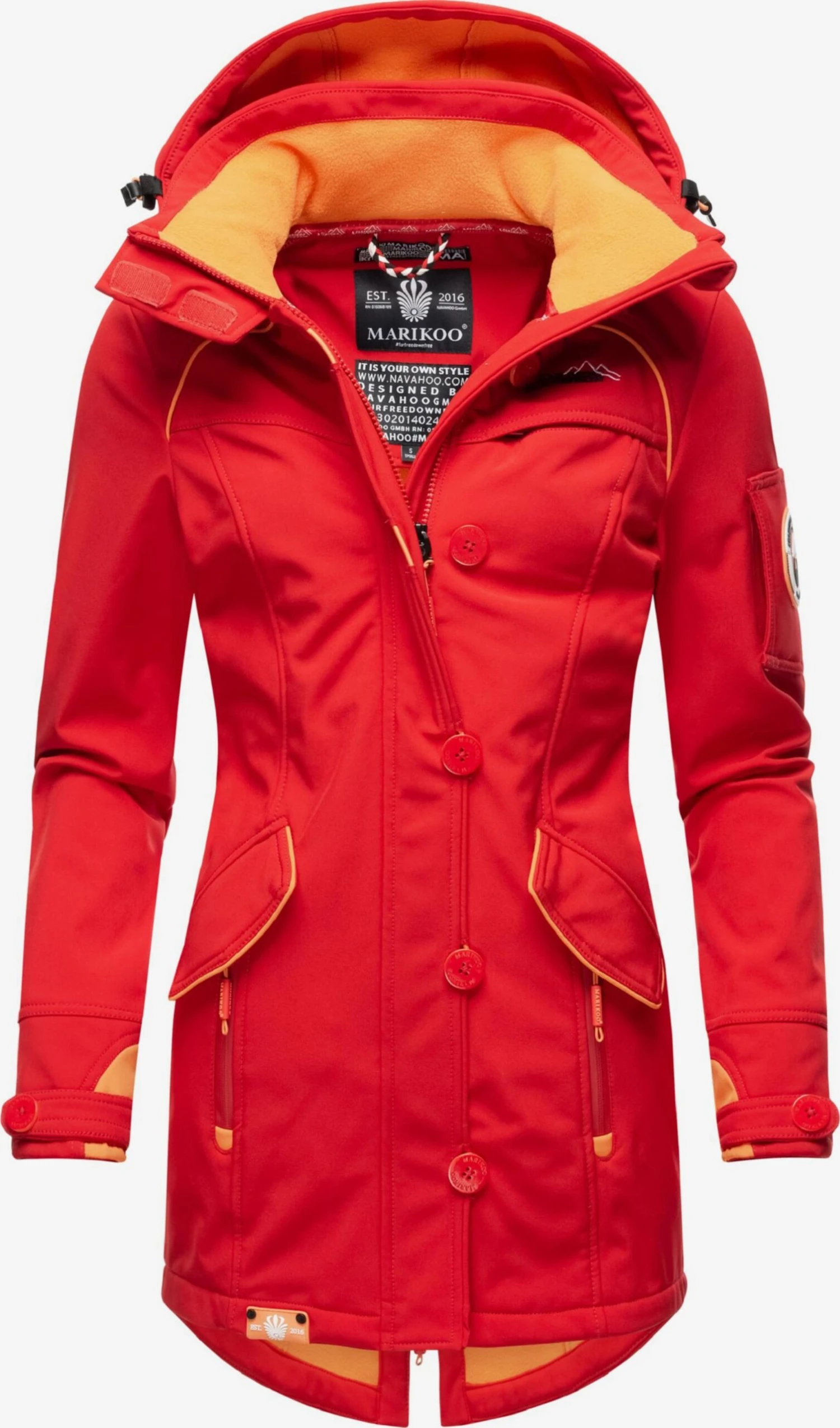 Marikoo Outdoor Jassen Functionele Jas Soulinaa Dames Rood 2 Marikoo Outdoor Jassen Functionele Jas Soulinaa Dames Rood - Afbeelding 2