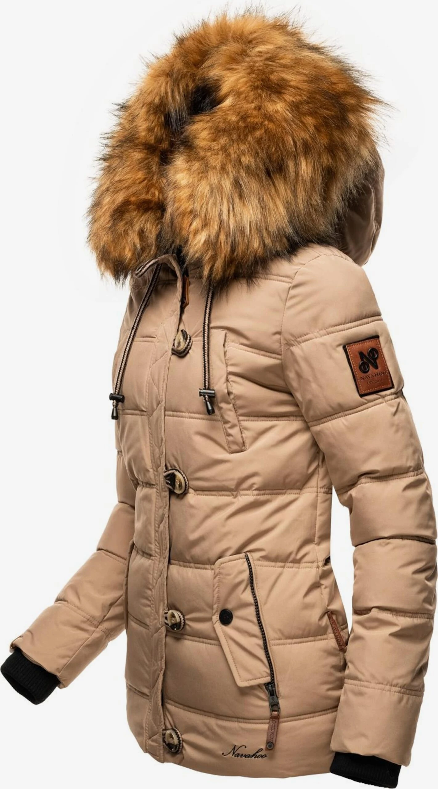 Navahoo Winterjassen Winterjas Zoja Dames Taupe 2 Navahoo Winterjassen Winterjas Zoja Dames Taupe - Afbeelding 2